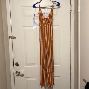 Orange and white jumpsuit